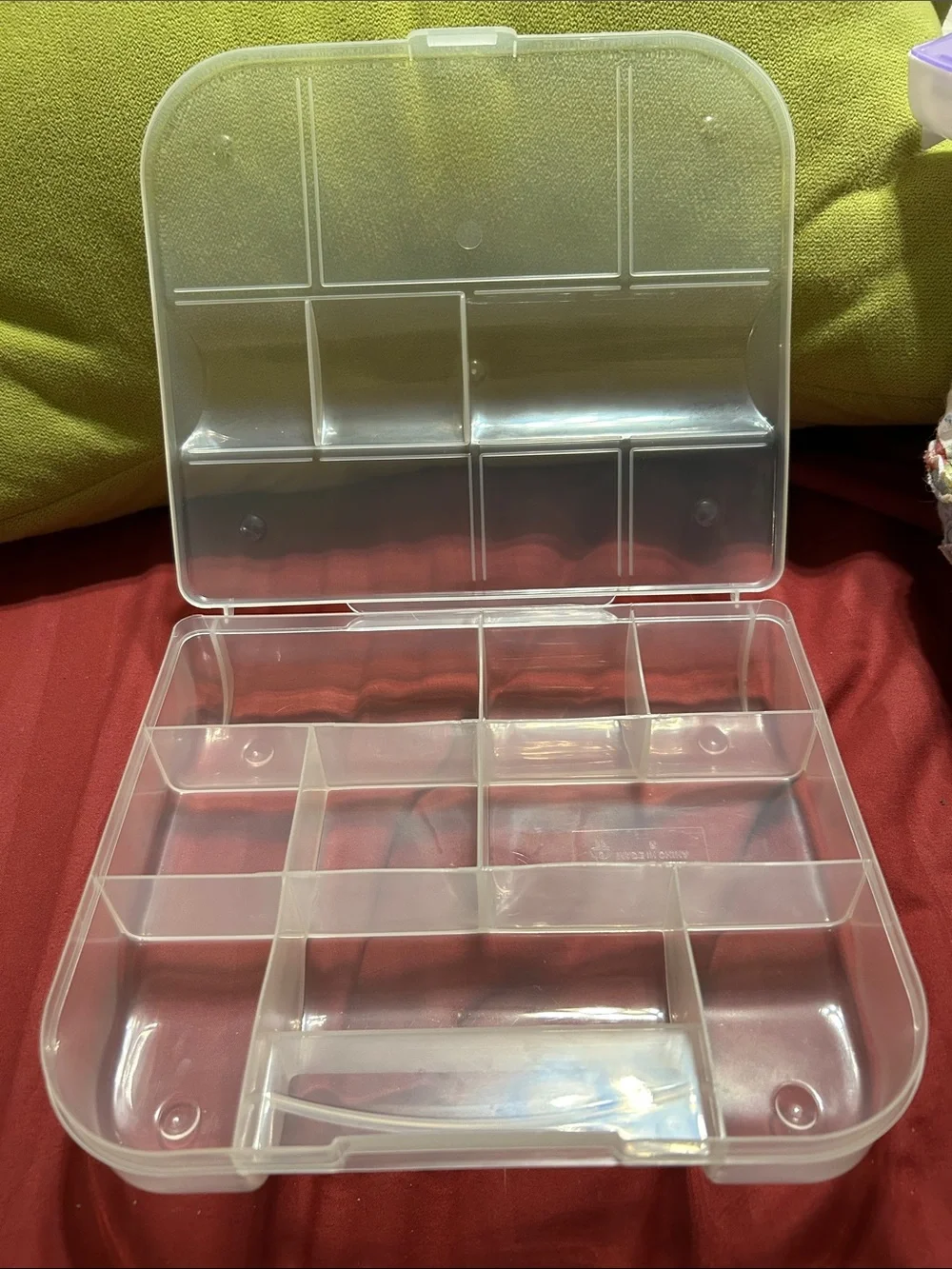 Weekly Pill Organizer Multi-Color Daily Compartments. Clear case included